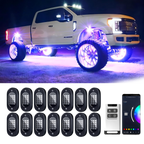 YiLaie 14 PodS RGB Rock Lights, 60 LEDs, 12V